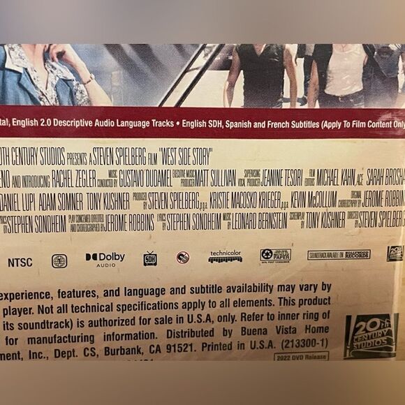 West Side Story Brand New DVD Directed by Steven Spielberg - Picture 2 of 13